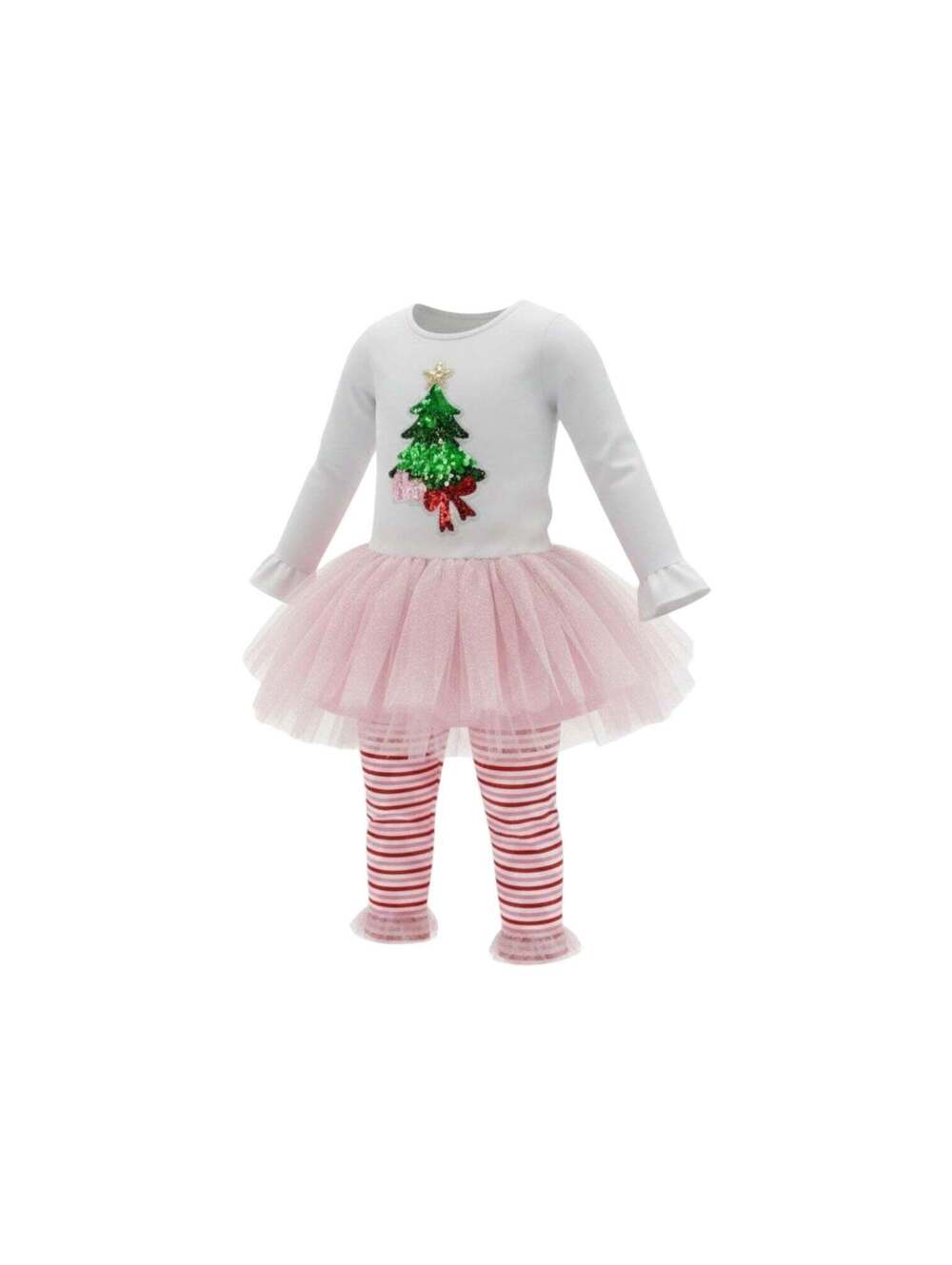 Blueberi Boulevard Sequin Christmas Tree Tutu Set Girls NWT Holiday